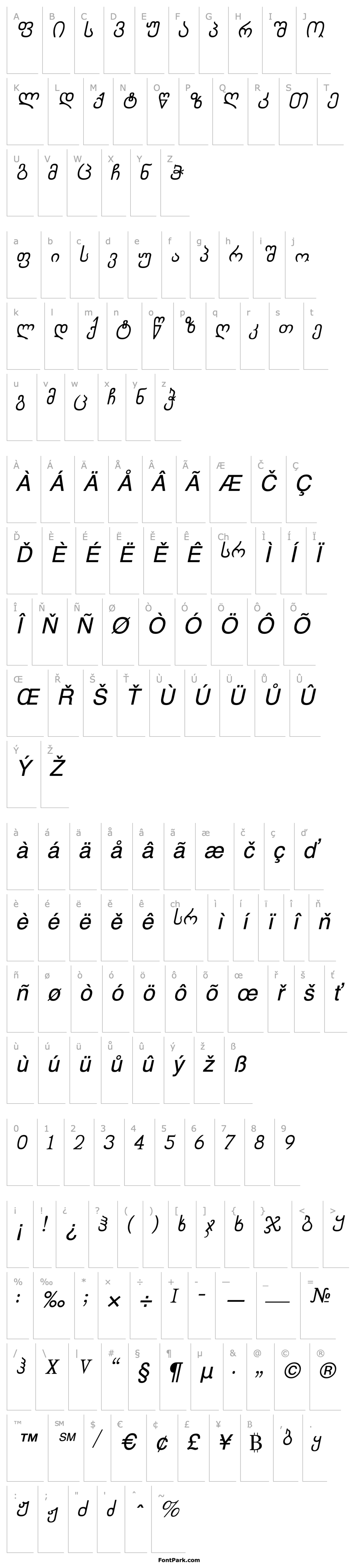 Overview Chveulebrivy-ITV Italic