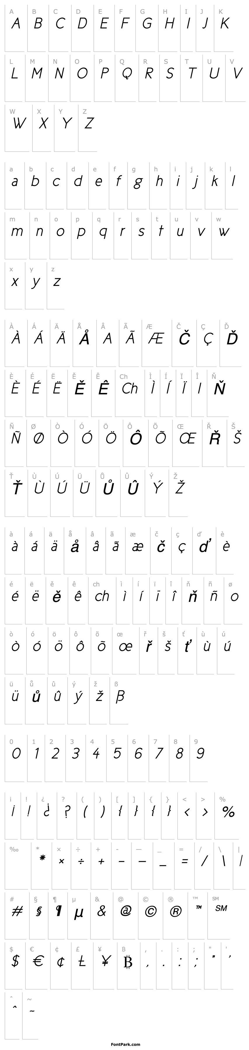 Přehled CicleSemiItalic