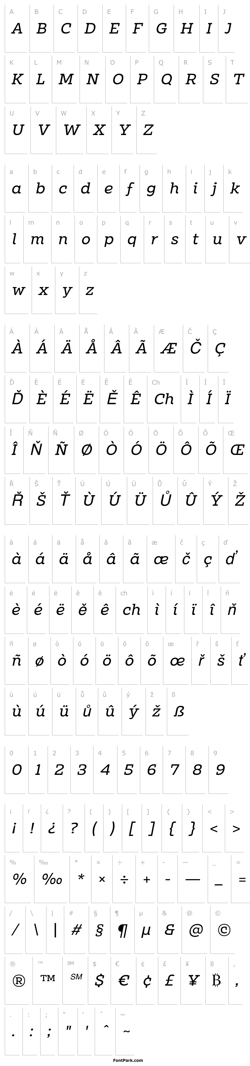 Přehled ClabPersonalUse-Italic