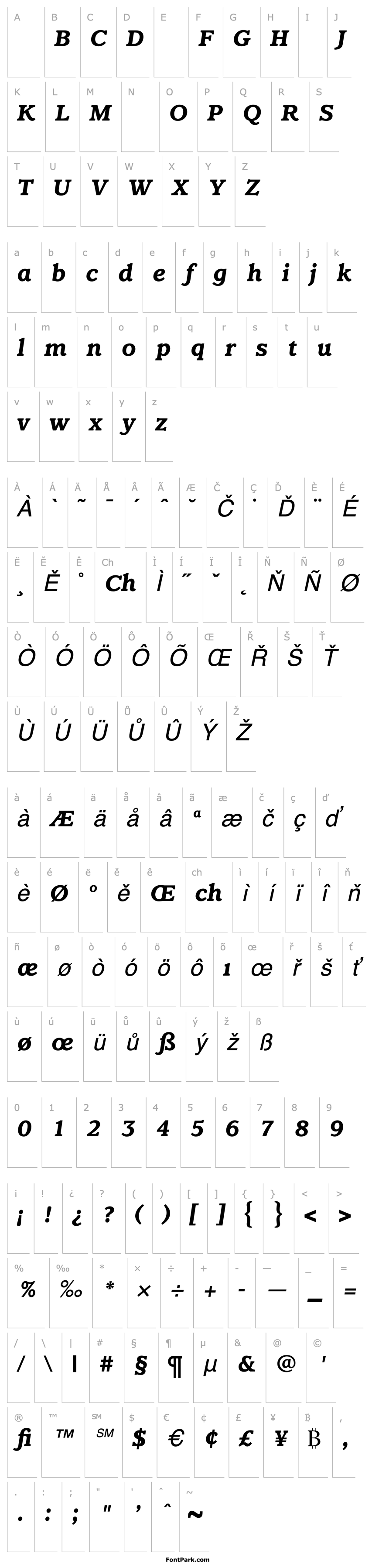 Overview ClaremontBoldItalic