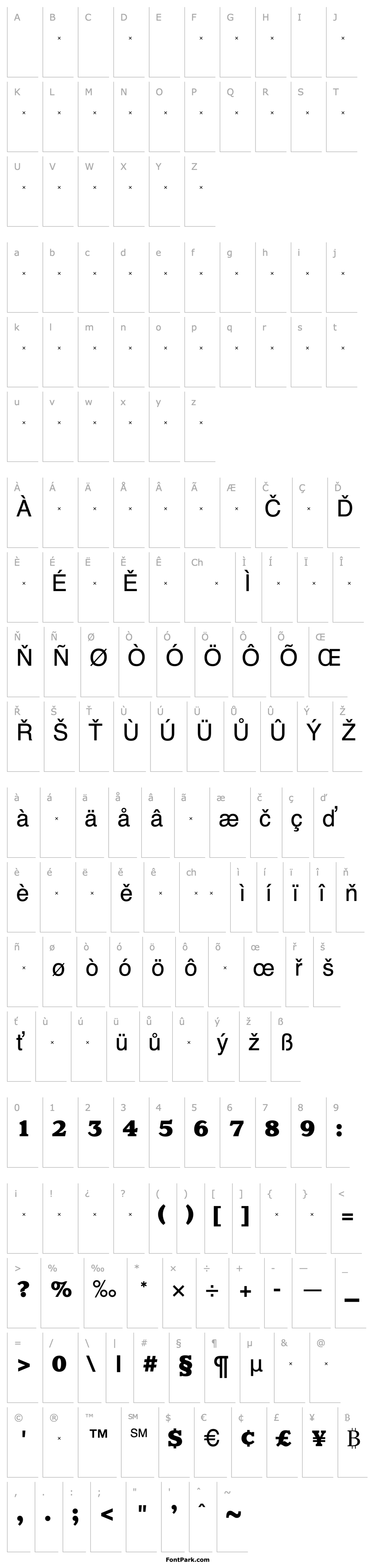 Overview ClaremontExBoldTab