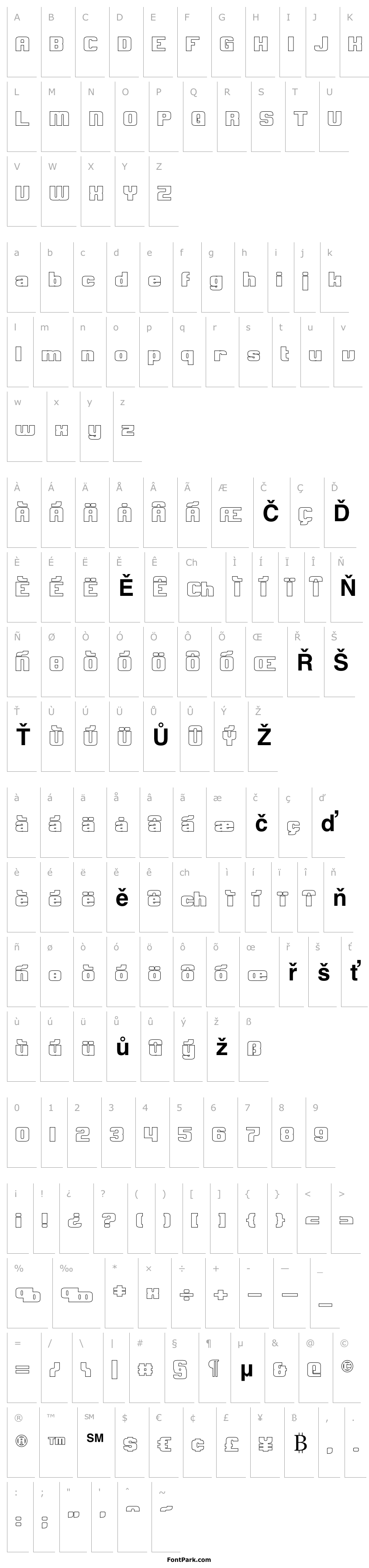 Přehled Clark Hollow Bold