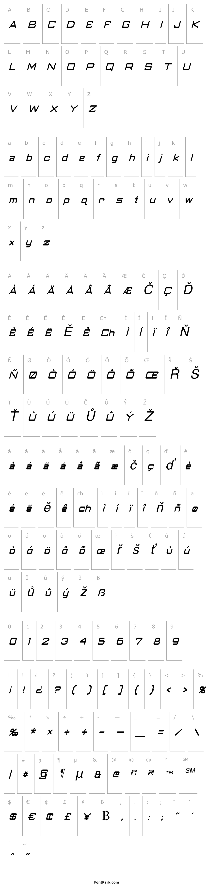 Přehled Classic Robot Condensed Italic