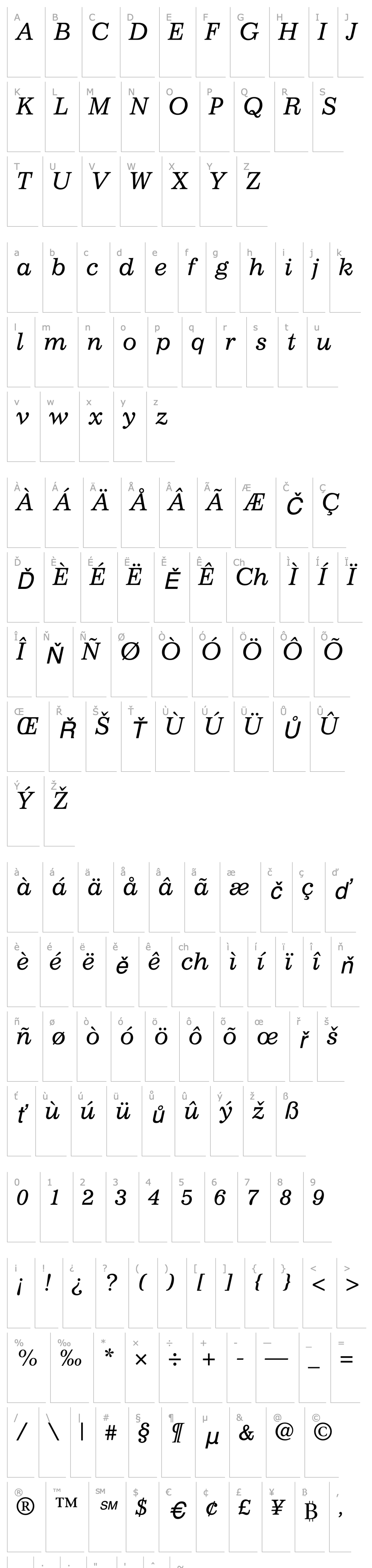 Přehled Classic SSi Italic