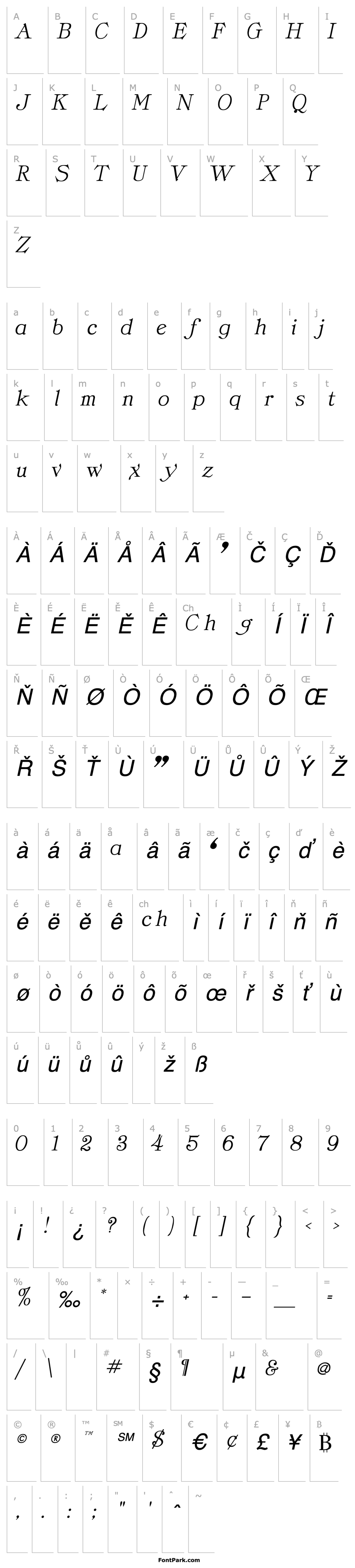 Overview Classica Italic