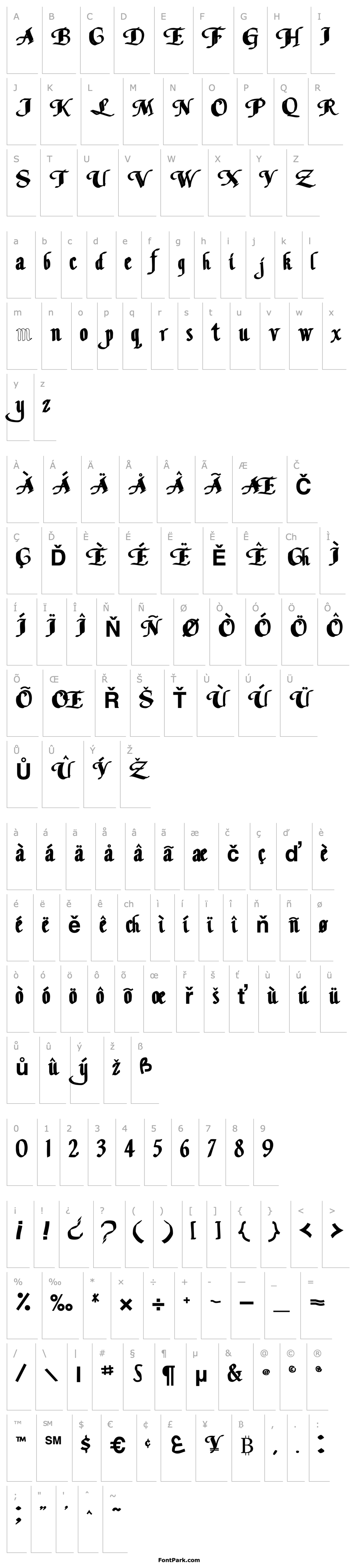 Overview ClassicFont104 Bold