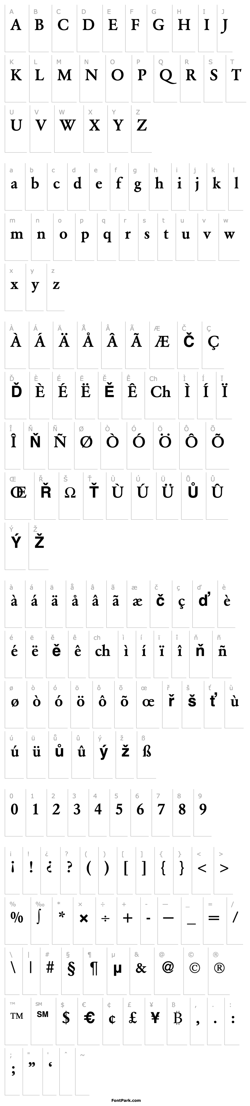 Overview ClassicGaramond-Bold