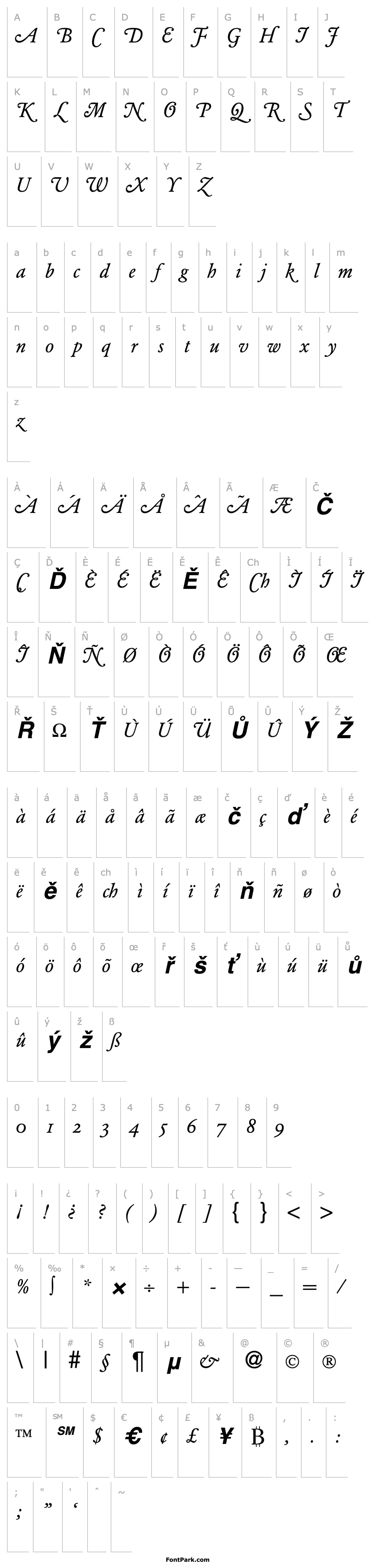 Přehled ClassicGaramondSwash-RegularItalic