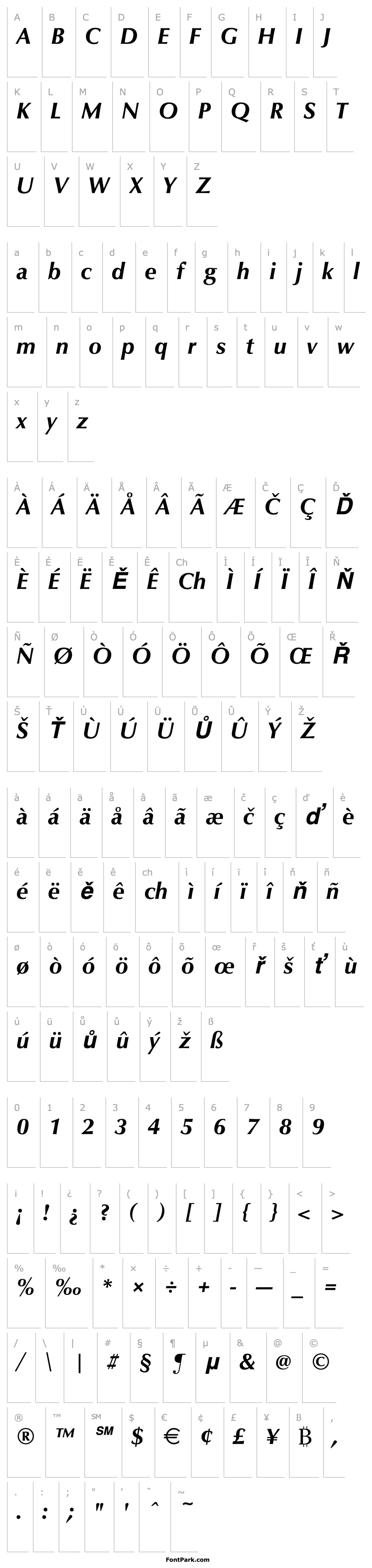 Přehled Classico_Becker_Bold_Italic