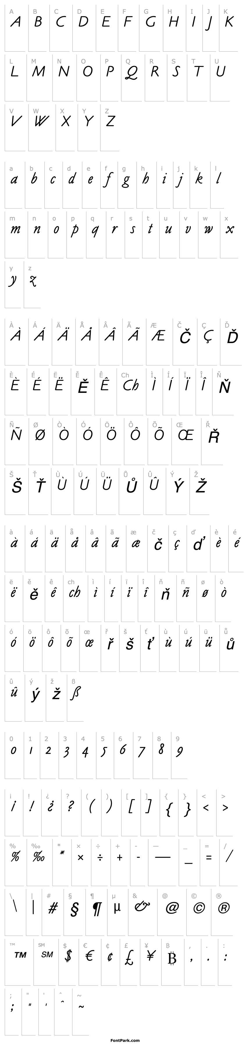 Přehled ClaudeSansStd-Italic