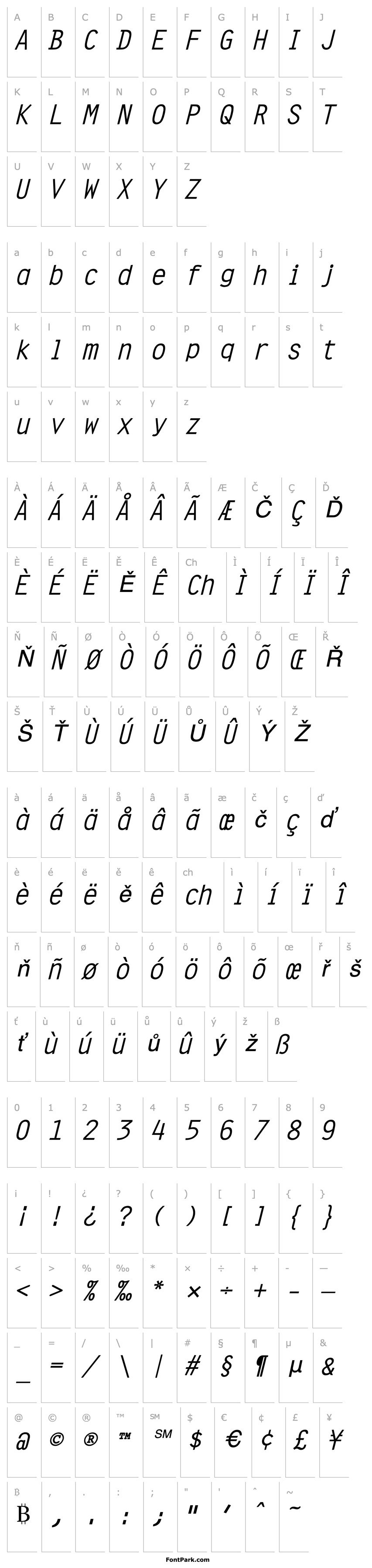 Přehled Clean Italic