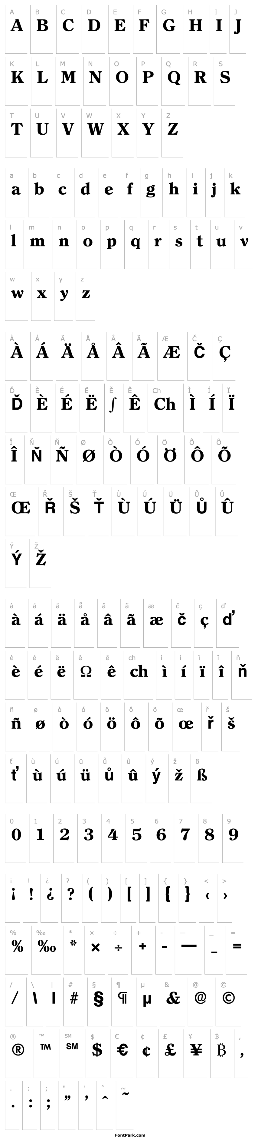 Přehled Clearface-Serial-ExtraBold-Regular