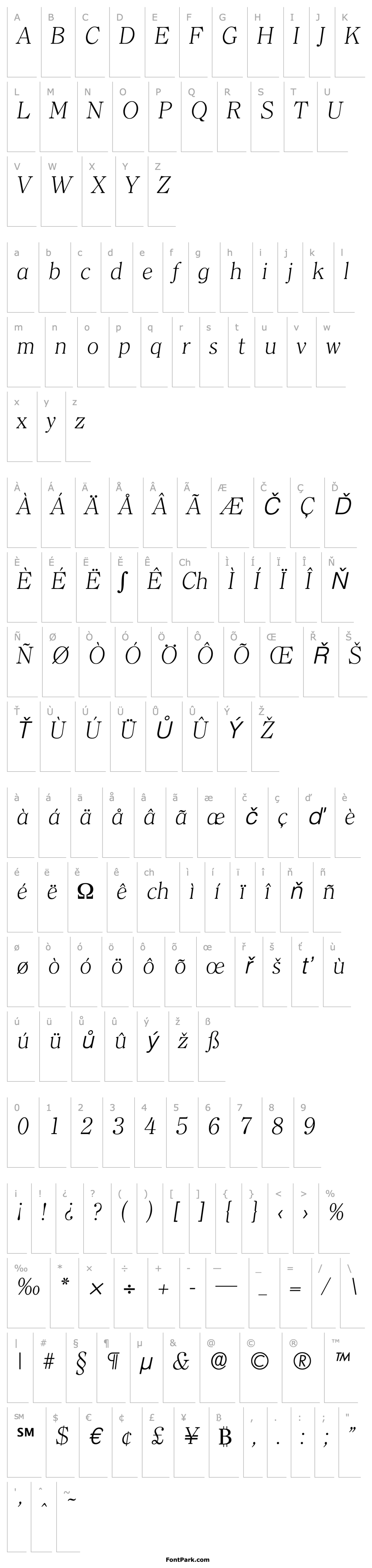 Overview Clearface-Serial-ExtraLight-RegularItalic