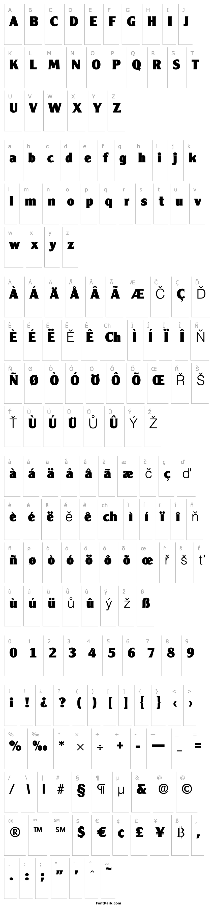 Overview Cleargothic-ExtraBold