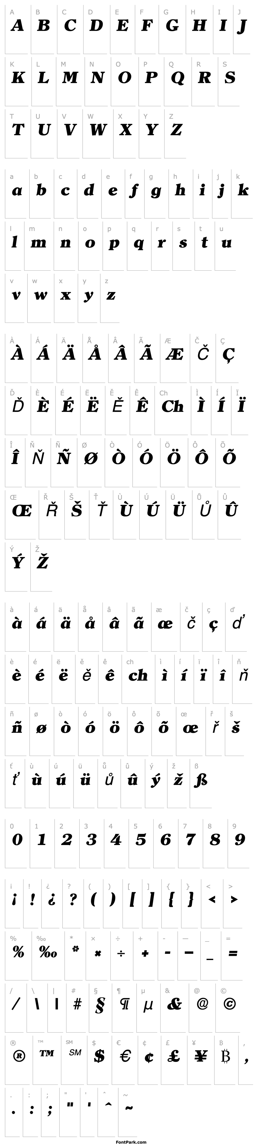 Overview ClearlyRomanHeavy Italic