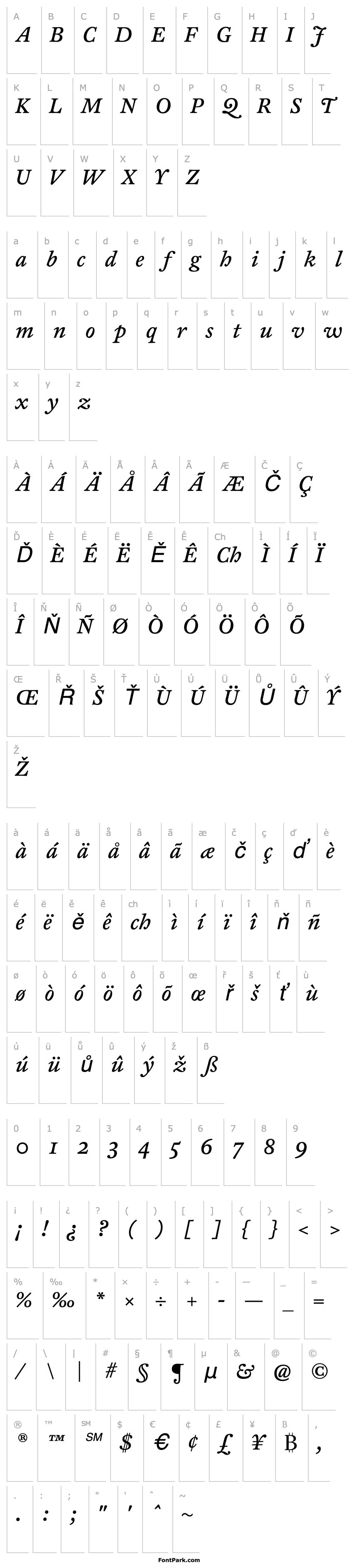 Přehled CliffordSix-Italic