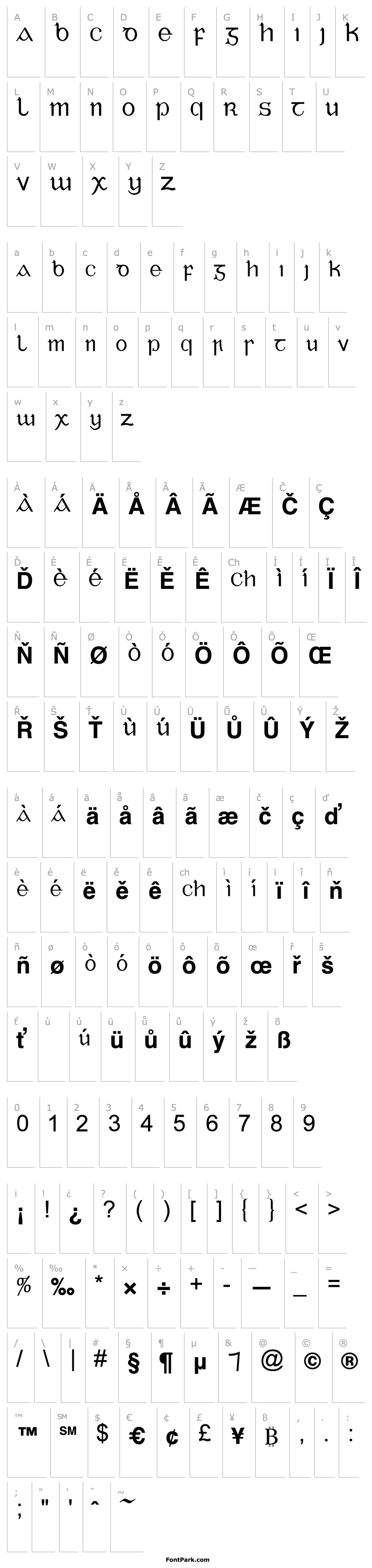 Cló Gaelach (Twomey) Font | FontPark.com