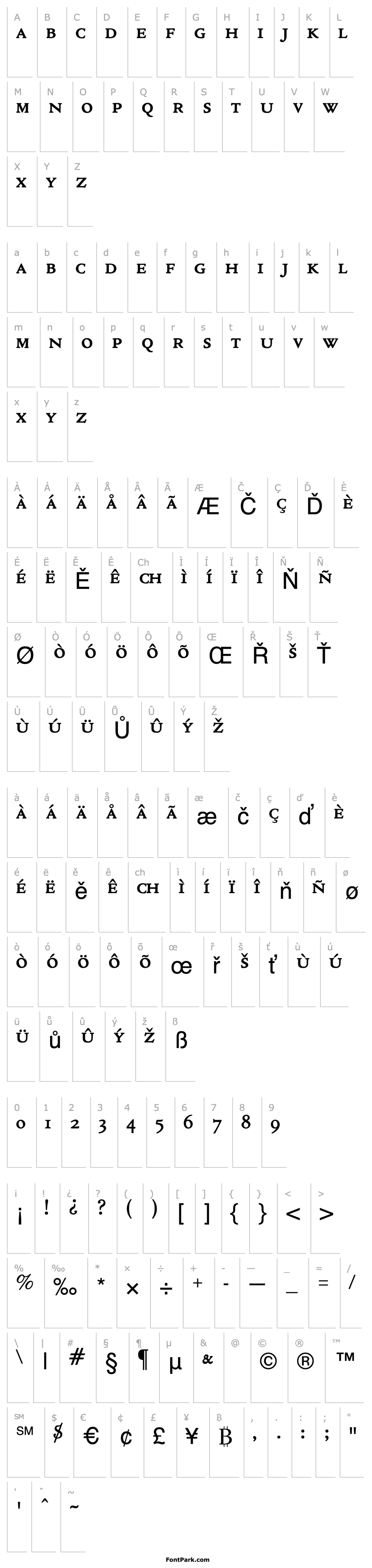 Přehled CloisterSmallCaps