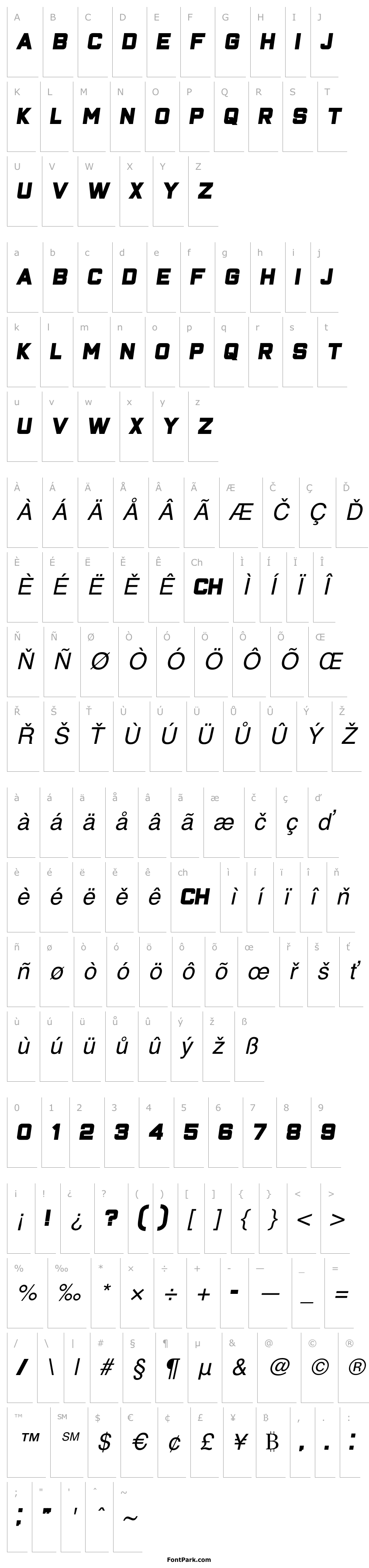 Přehled Closeness Bold Italic