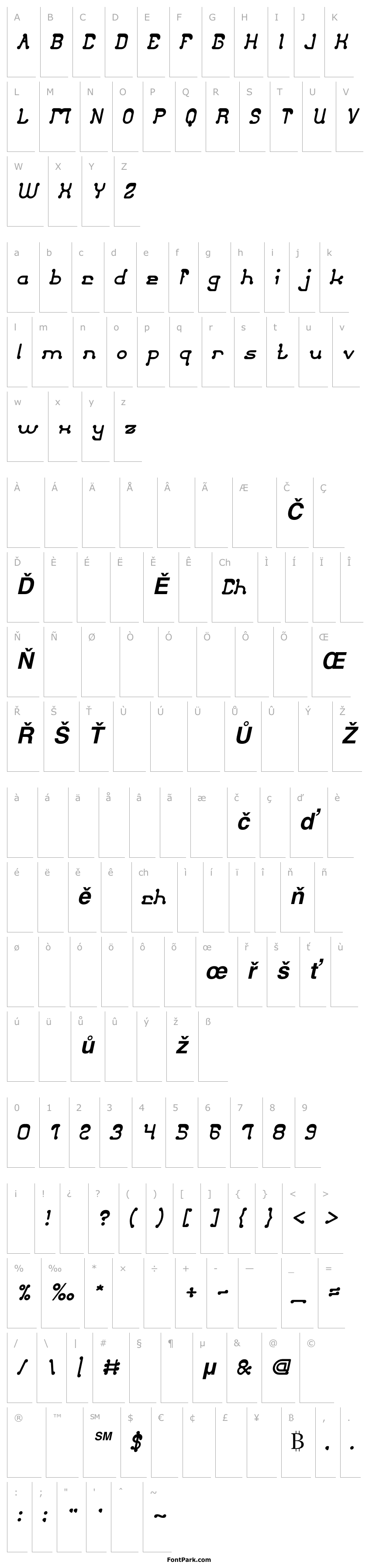 Přehled Club Golf Bold Italic