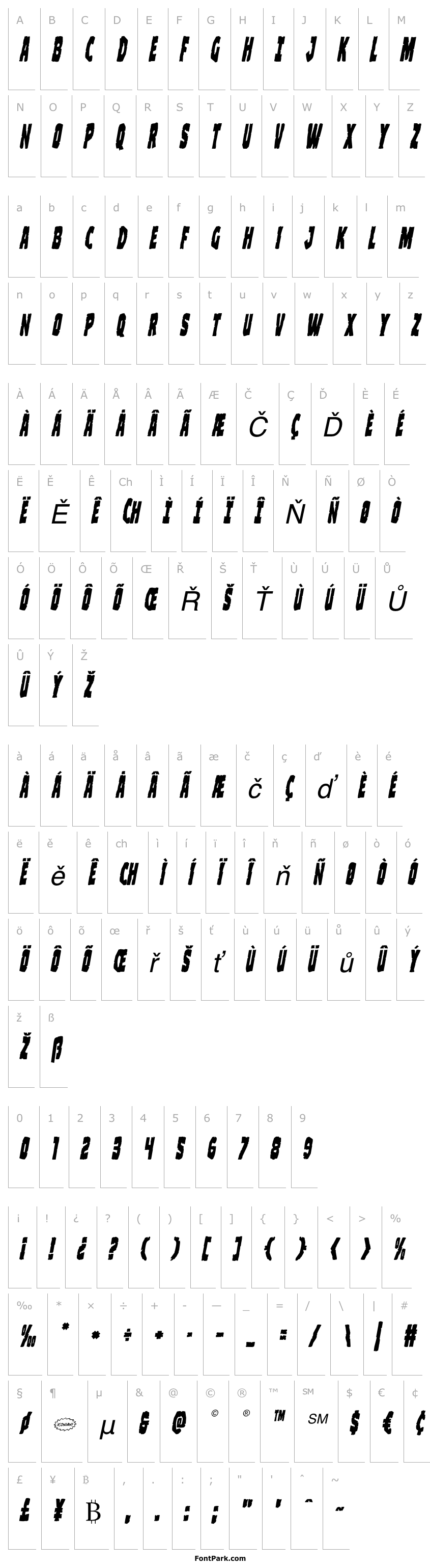 Overview Clubber Lang Condensed Italic
