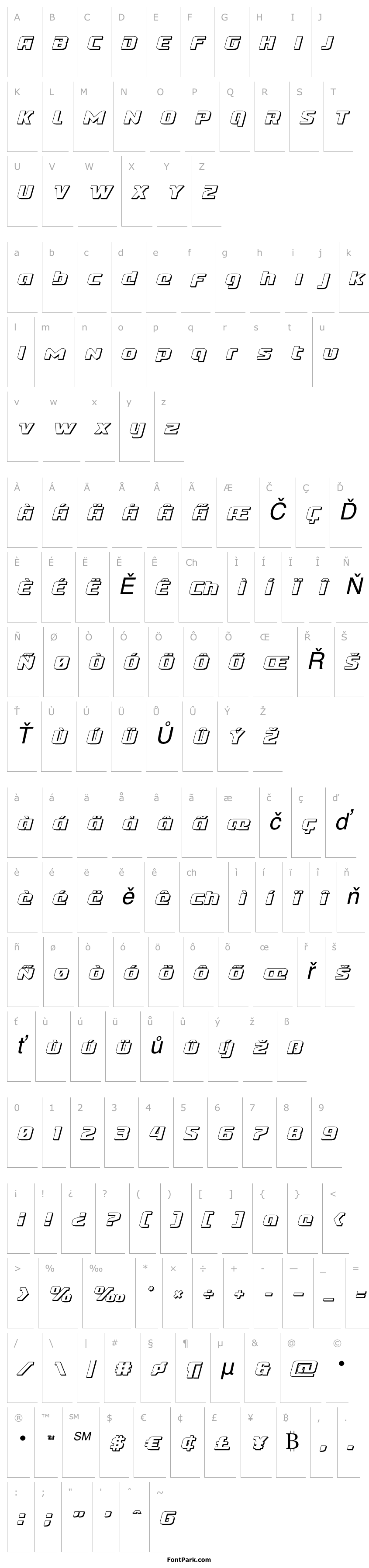 Overview Cobalt Alien 3D Italic