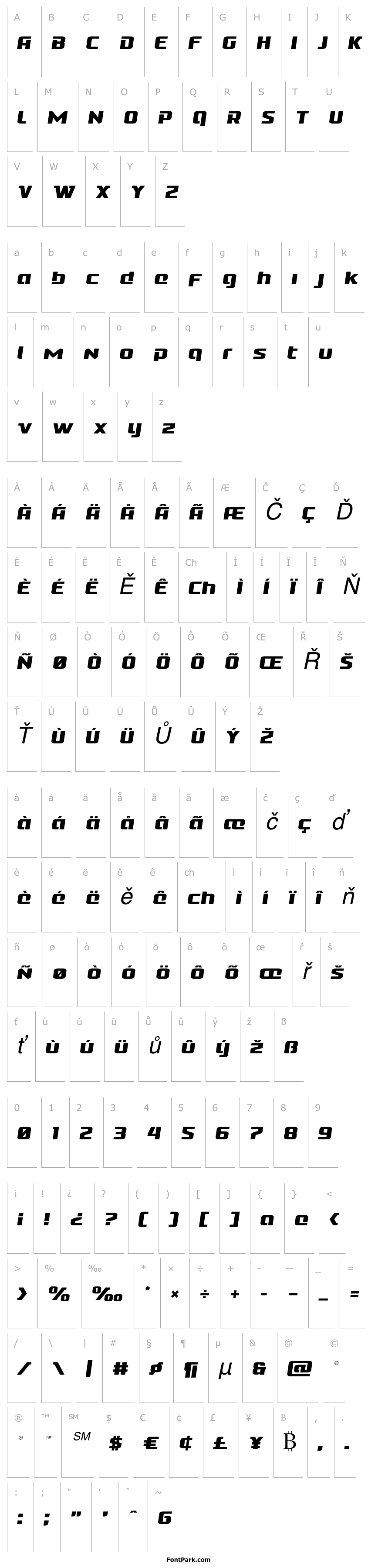 Overview Cobalt Alien Semi-Italic