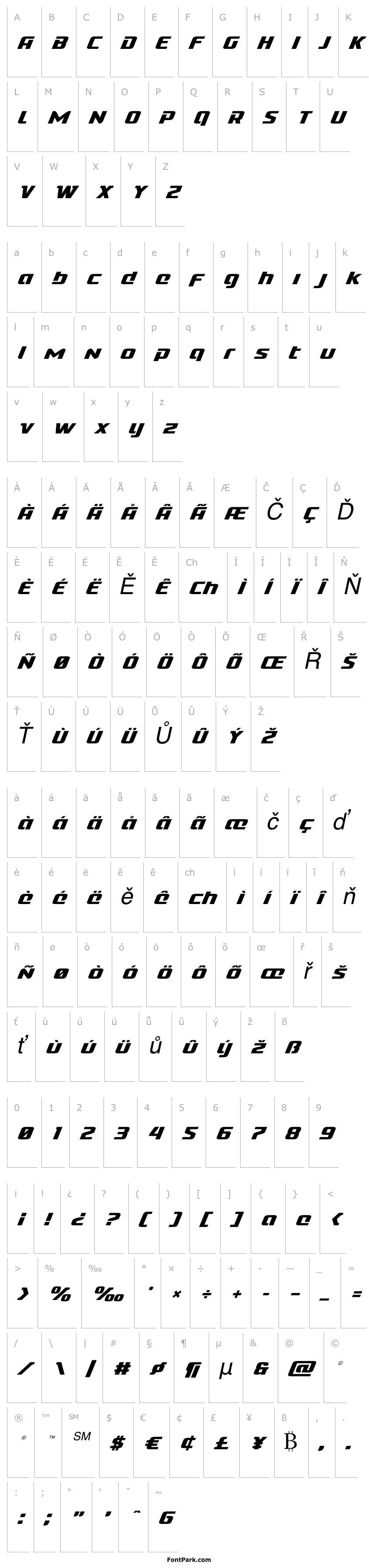 Overview Cobalt Alien Super-Italic