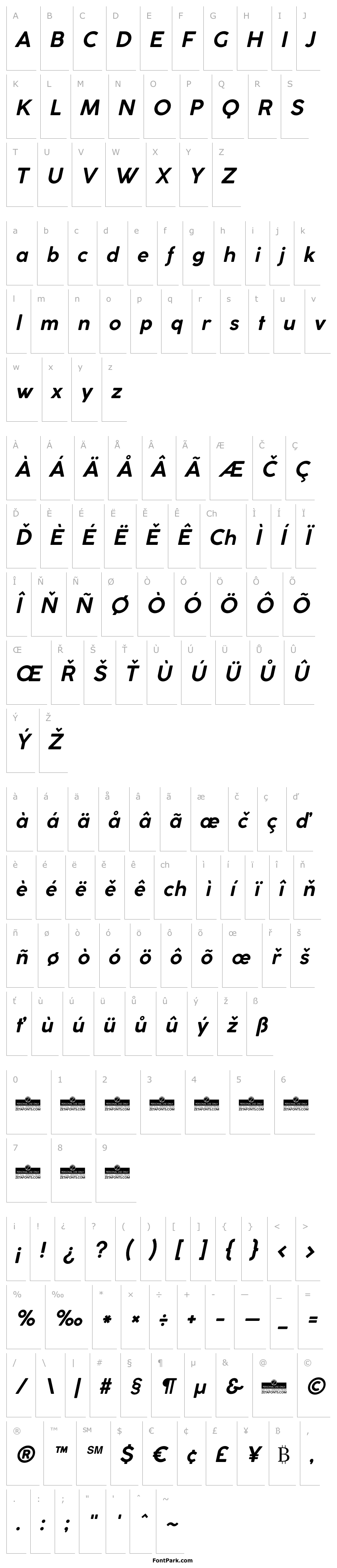 Overview Coco Gothic Bold Italic