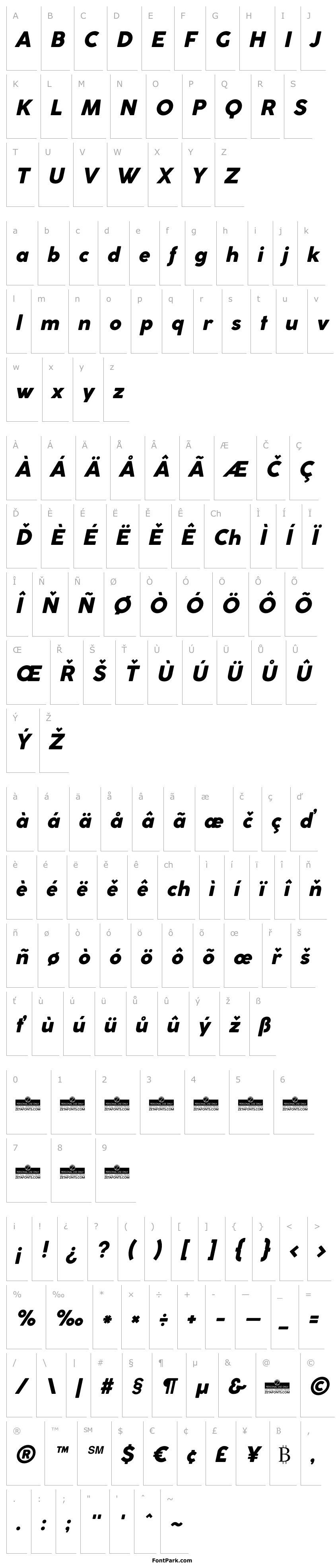 Přehled Coco Gothic Heavy Italic