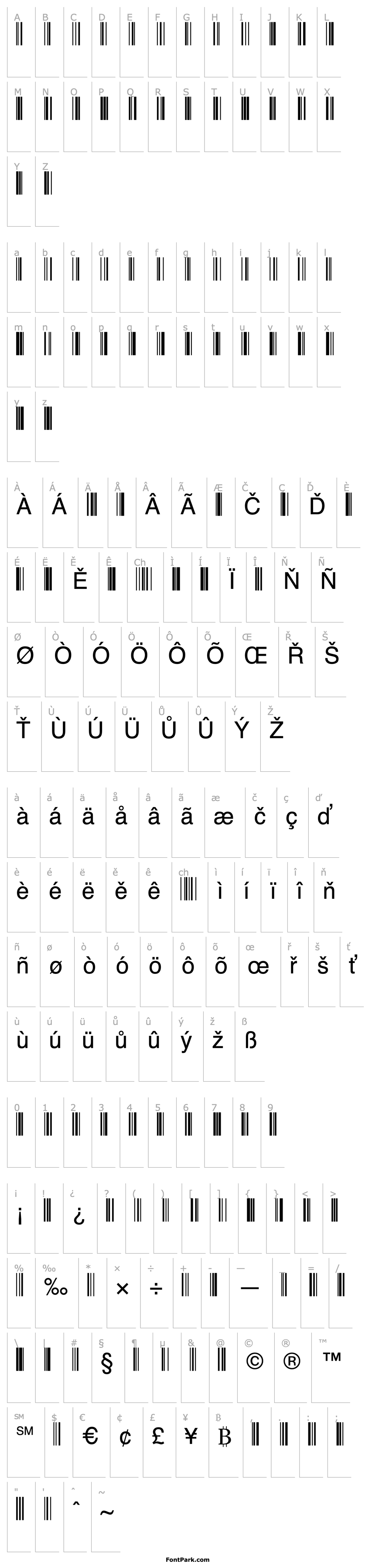 Overview Code128VeryWide