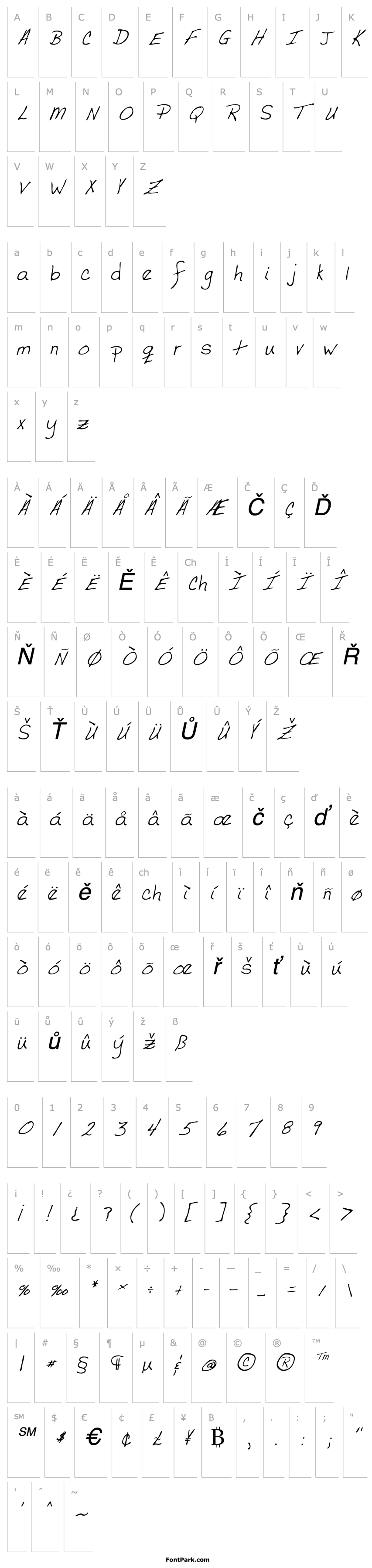 Overview CodysHand Italic