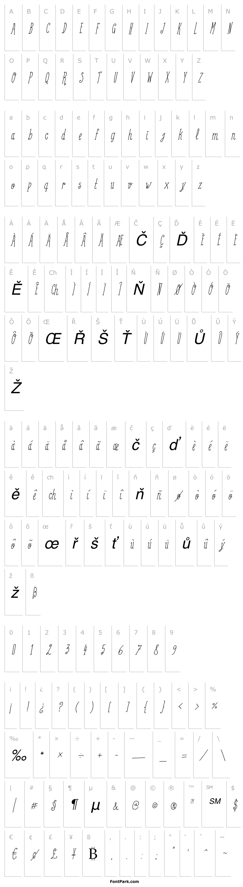 Overview Coffee Written Italic