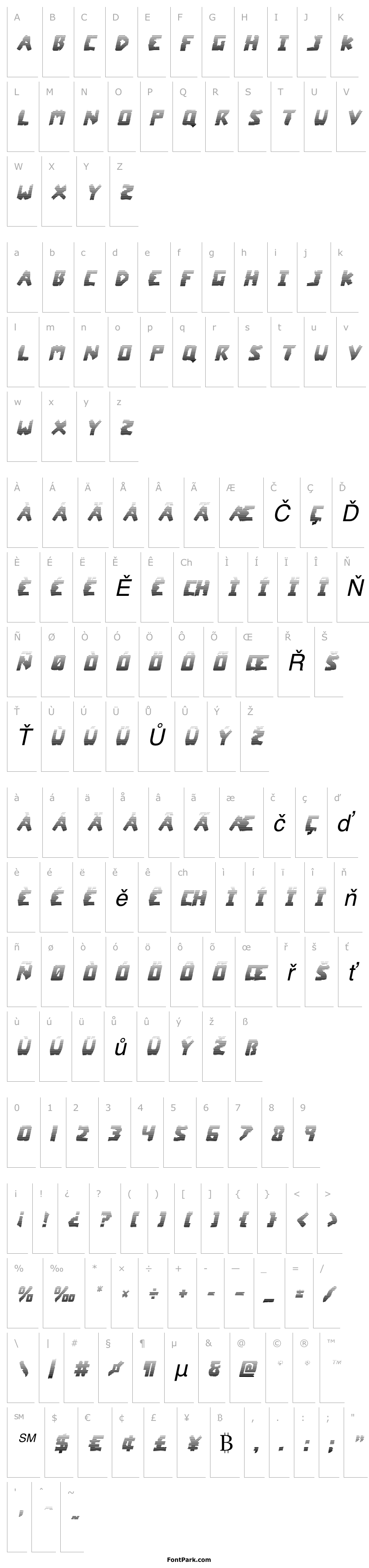 Overview Coffin Stone Gradient Italic