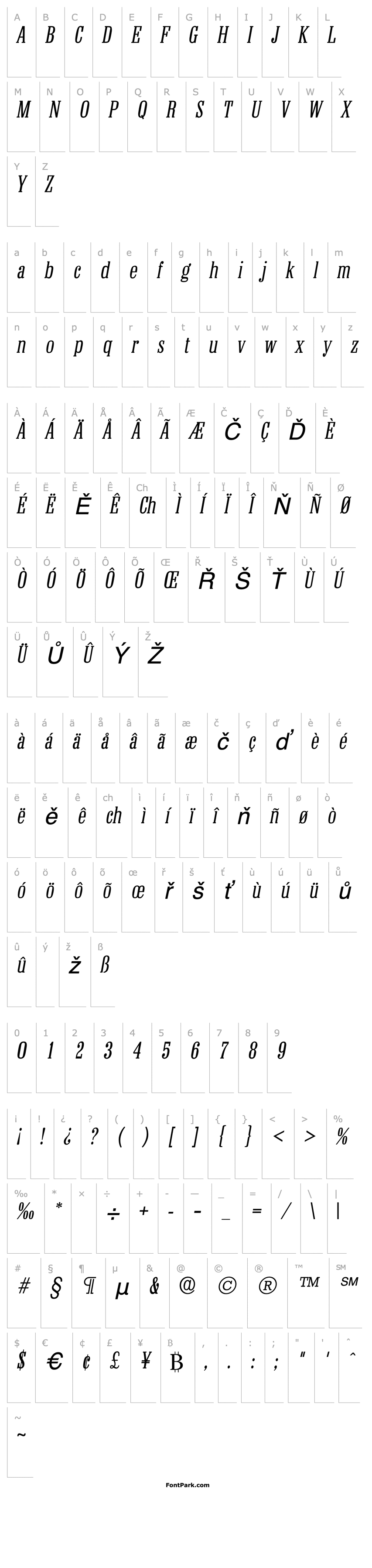 Overview Colonial Light SF Italic