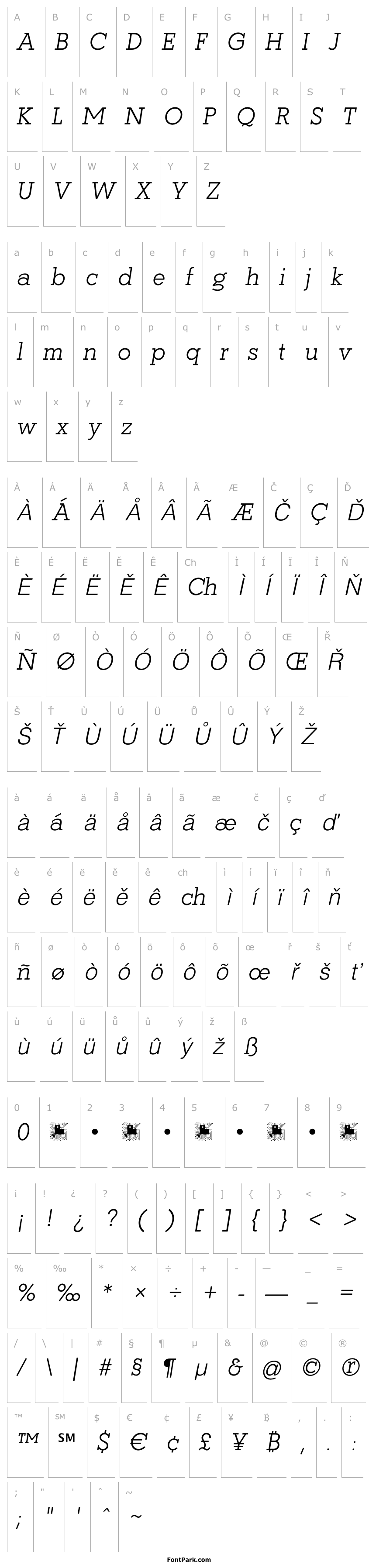 Overview Coltan Gea Light Italic
