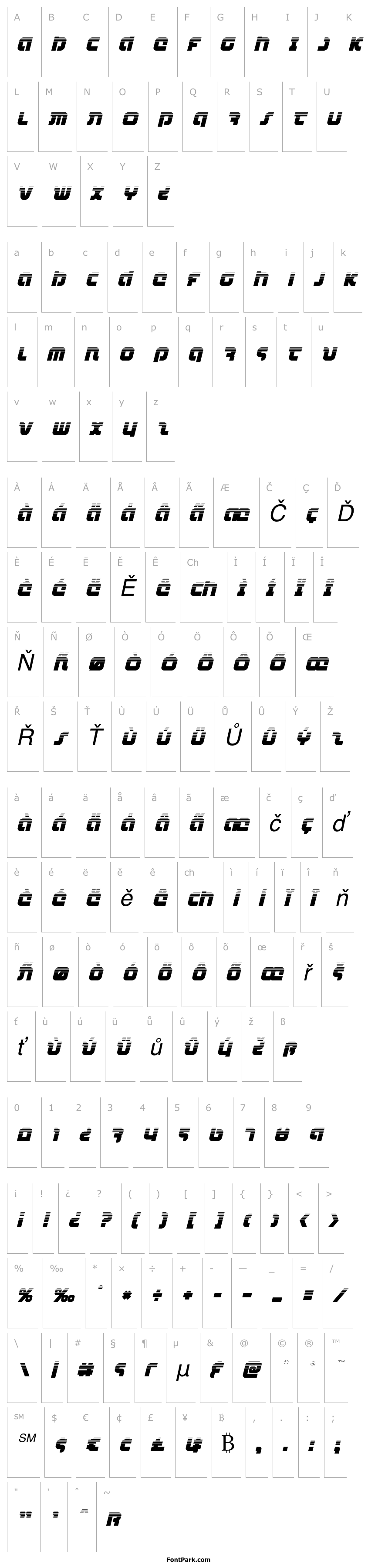 Overview Combat Droid Halftone Italic