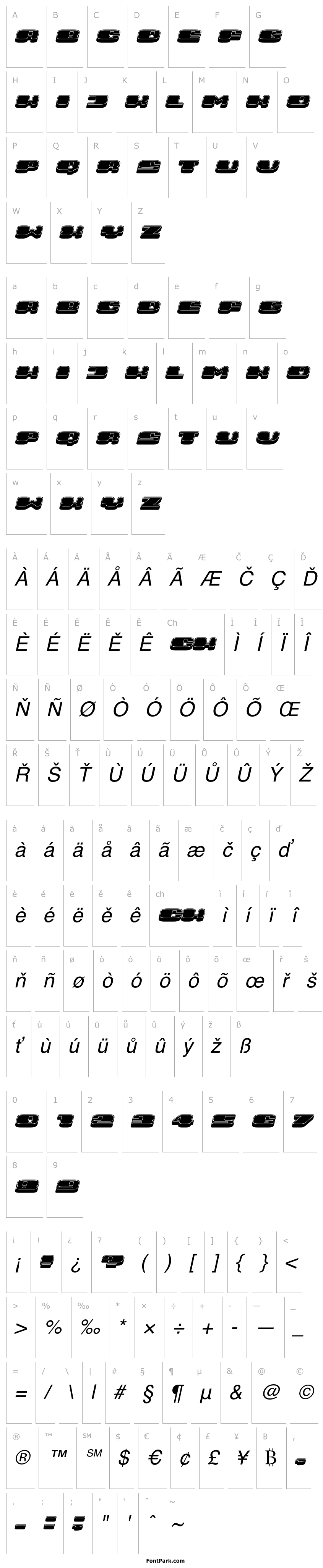 Přehled Comeback Filled Italic