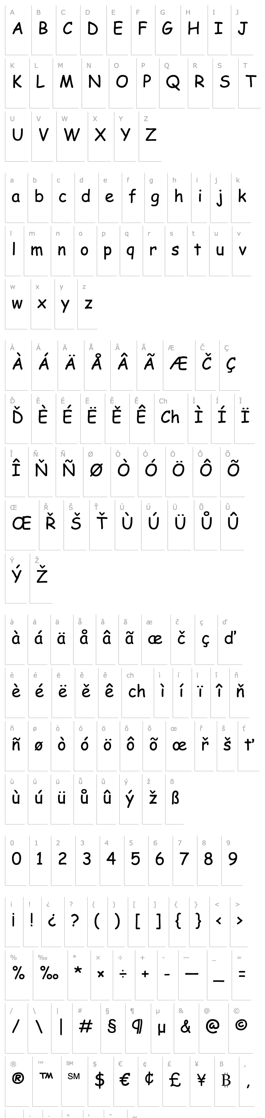 Overview Comic Sans MS