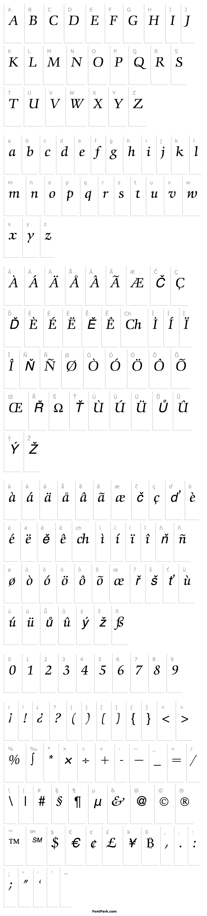 Přehled Commencement-RegularItalic