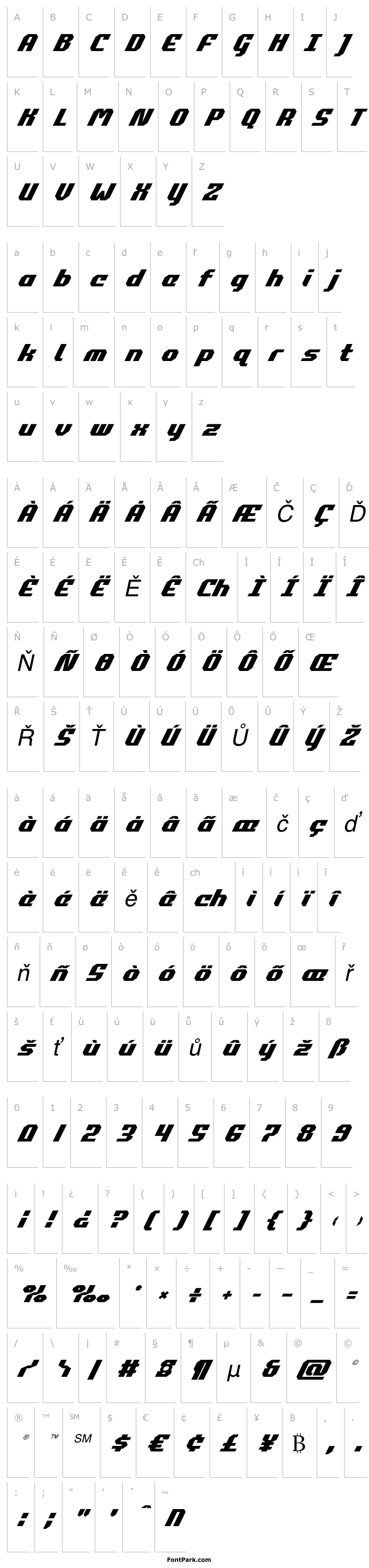Overview Commonwealth Super-Italic