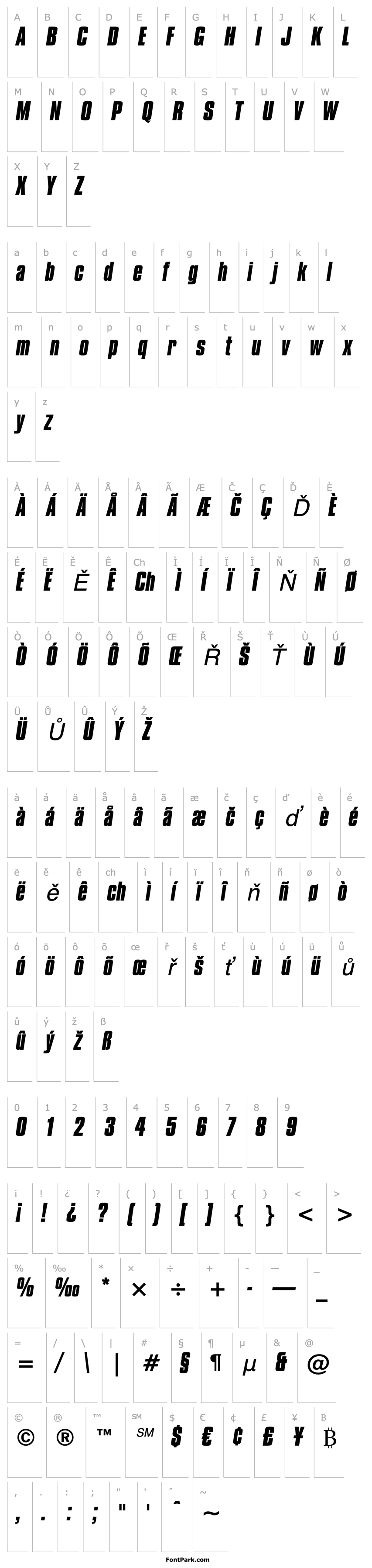 Overview Compacta Bold Italic BT