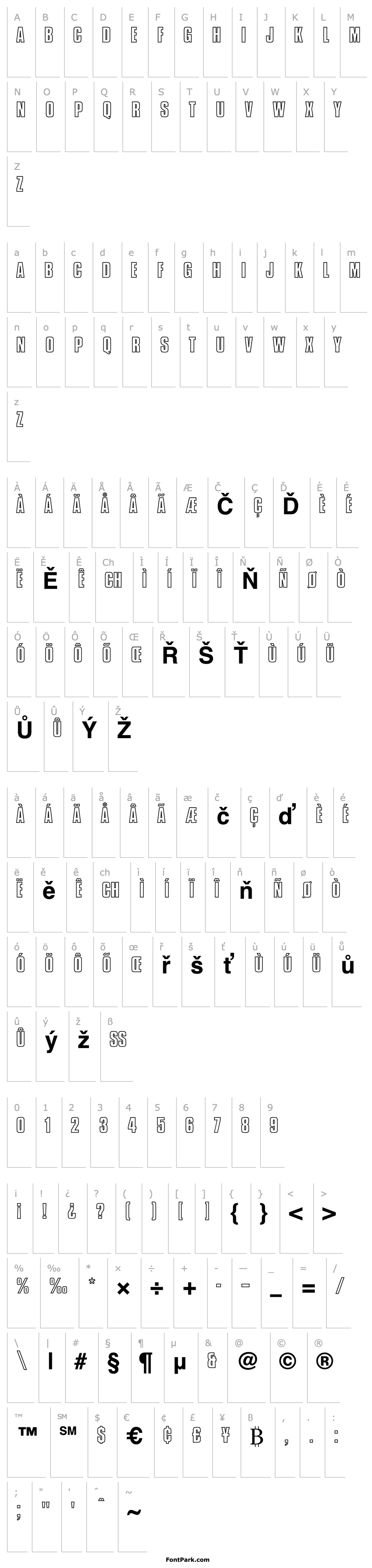 Přehled CompactaEF-BoldOutline