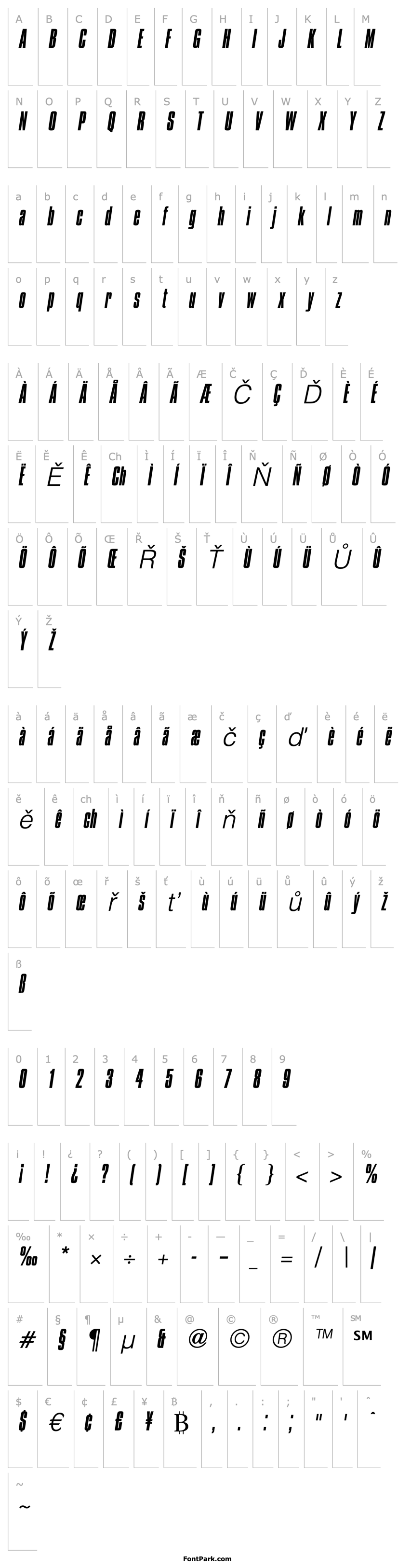 Přehled CompactaICG-LightItalic