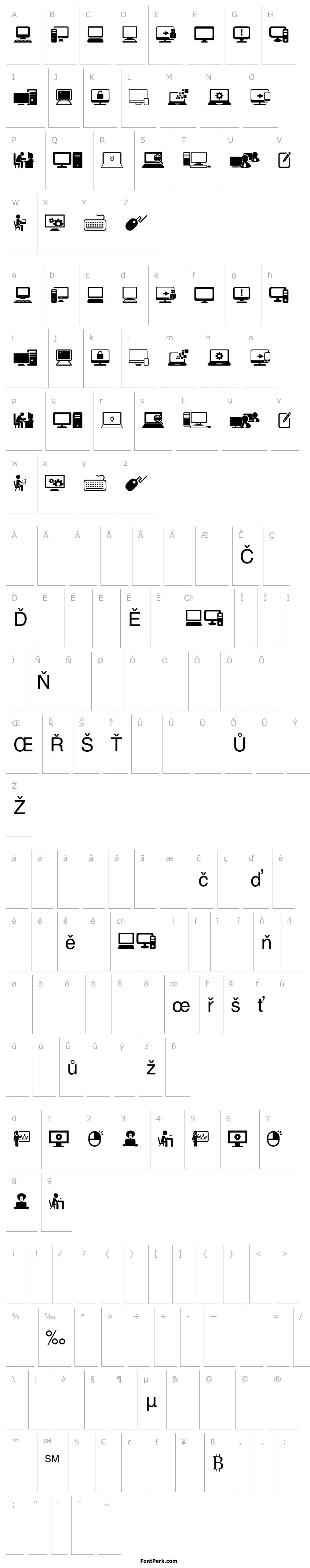 Computer icons Font | FontPark.com