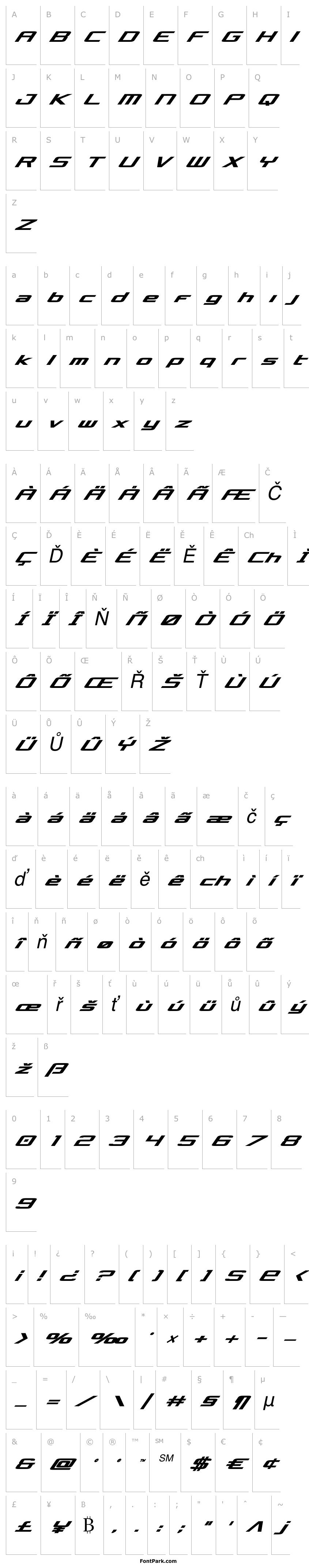 Přehled Concielian Bold Italic