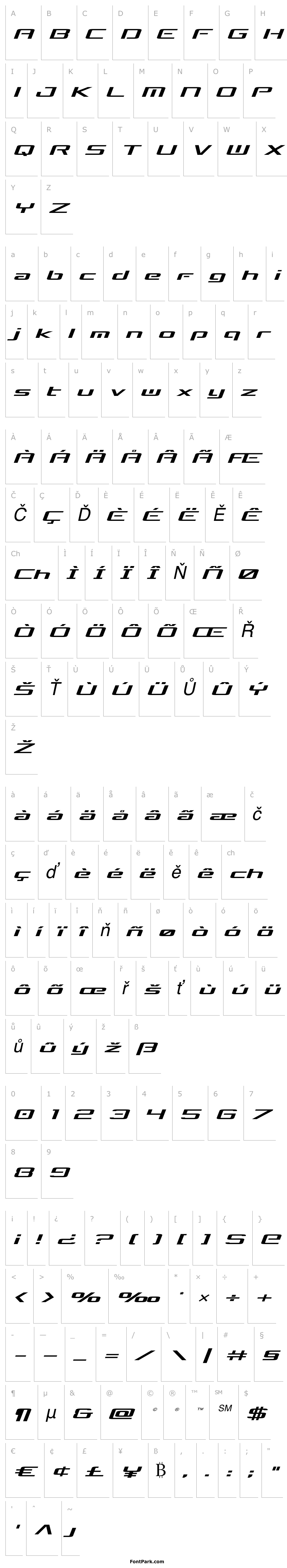 Přehled Concielian Break Expanded Semi-Italic