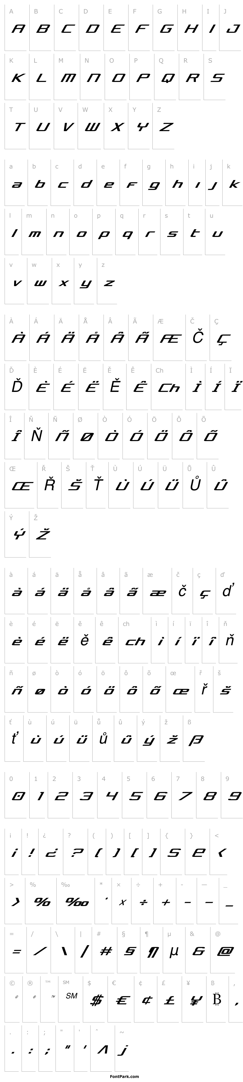 Overview Concielian Condensed Italic