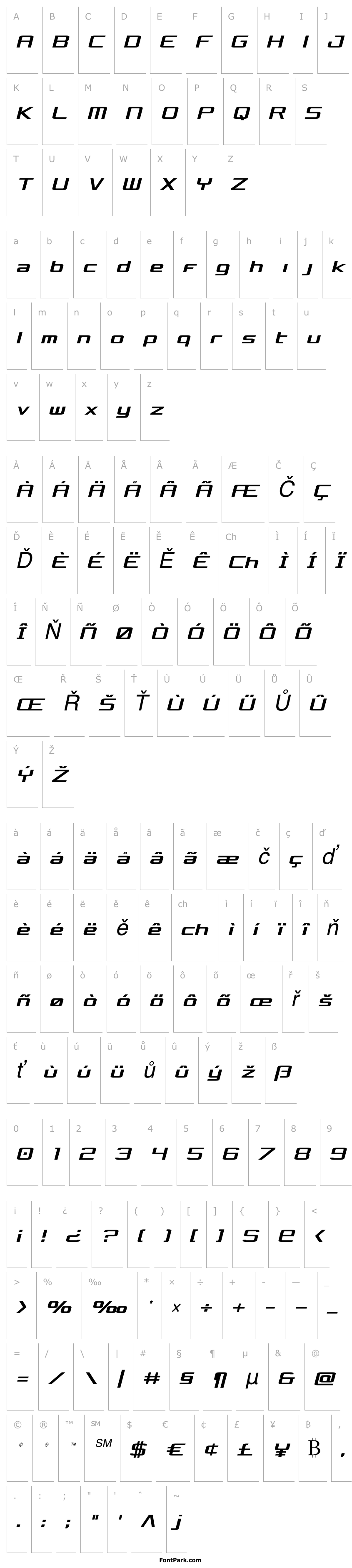 Overview Concielian Condensed Semi-Italic