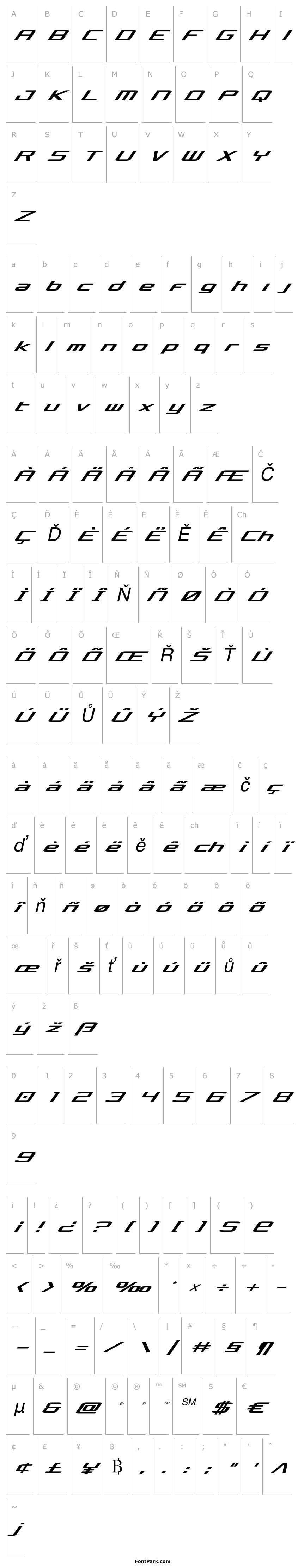 Přehled Concielian Italic